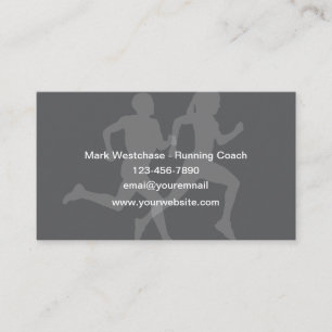 Visitenkarten aus Hochglanzpapier für Laufcoach Visitenkarte