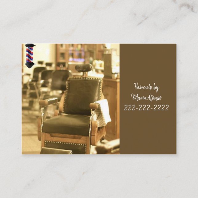 Visitenkarten, Barbershop Visitenkarten Visitenkarte (Vorderseite)