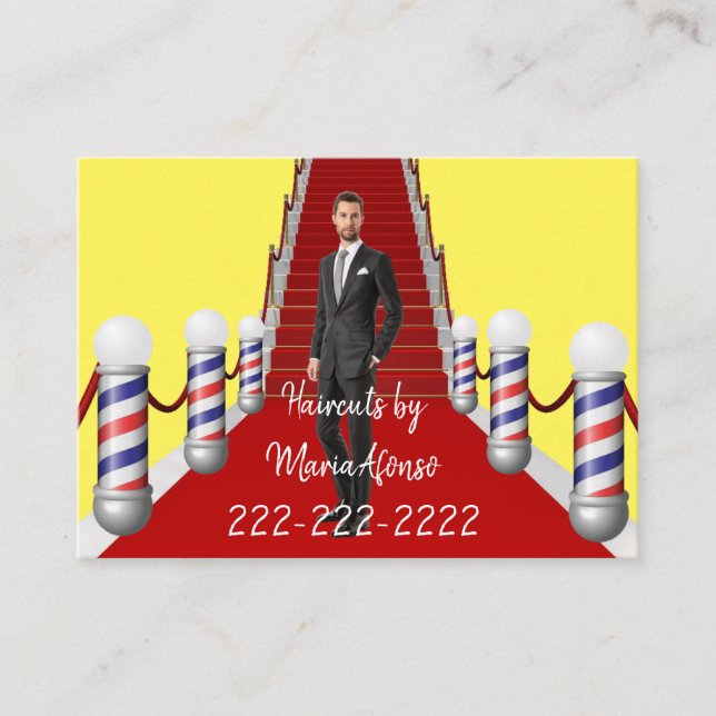 Visitenkarten, Barbershop Visitenkarten Visitenkarte (Vorderseite)