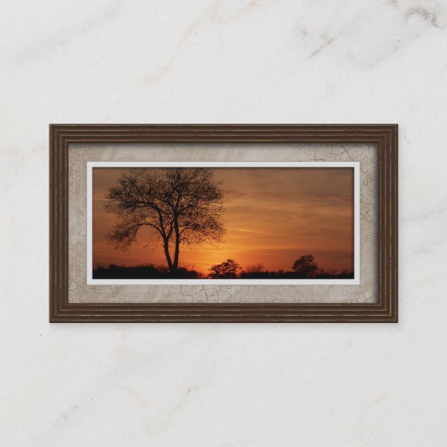 Visitenkarten - Bilderrahmen-Art 01 (Braun) Visitenkarte (Vorderseite)