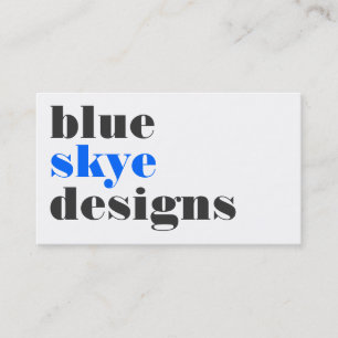 Visitenkarten > blaues skye [Blau: Holzkohle] Visitenkarte