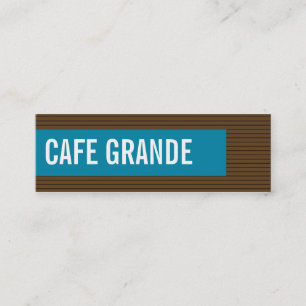 Visitenkarten > Café grande [Schokolade:Aquamarin Mini Visitenkarte