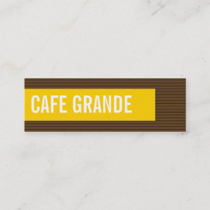 Visitenkarten > Café groß [Schokolade: Gelb] Mini Visitenkarte