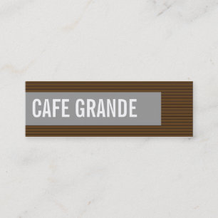 Visitenkarten > Café groß [Schokolade: Grau] Mini Visitenkarte