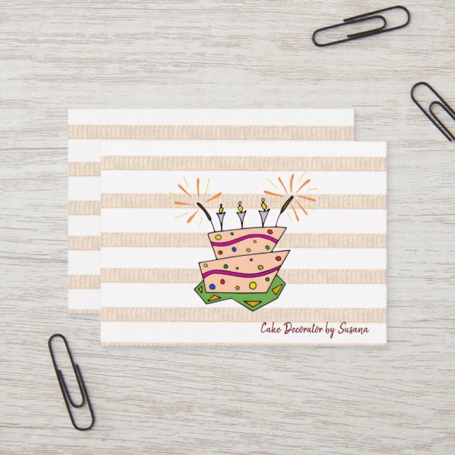 Visitenkarten, Cake Decorator Visitenkarten Visitenkarte (Vorderseite/Rückseite Beispiel)
