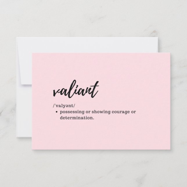 "Visitenkarten" - Definition des Valiant Einladung (Vorderseite)