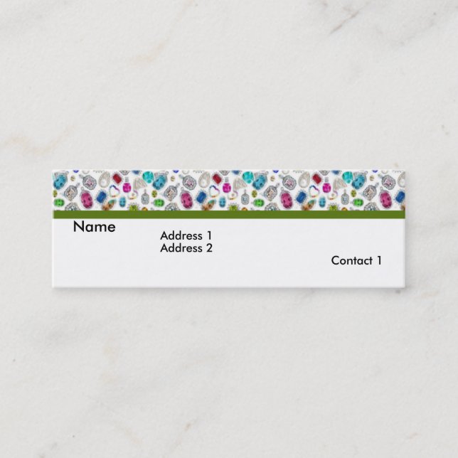 Visitenkarten der Juwel-1 Mini Visitenkarte (Vorderseite)