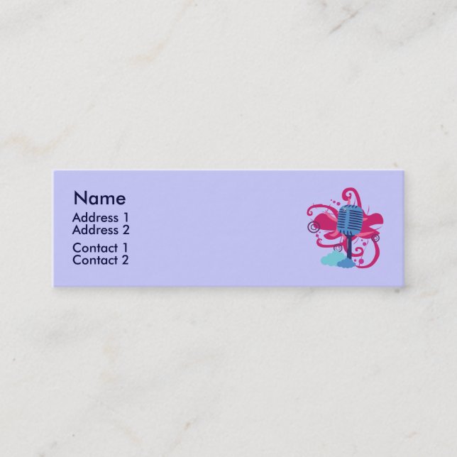 Visitenkarten der Mikrofone-Art Explosion Mini Visitenkarte (Vorderseite)