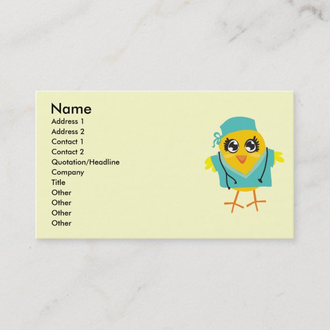 Visitenkarten Doktor-Chick - Doktor Visitenkarte (Vorderseite)