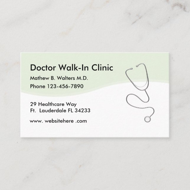Visitenkarten Doktor-Walk In Clinic Visitenkarte (Vorderseite)
