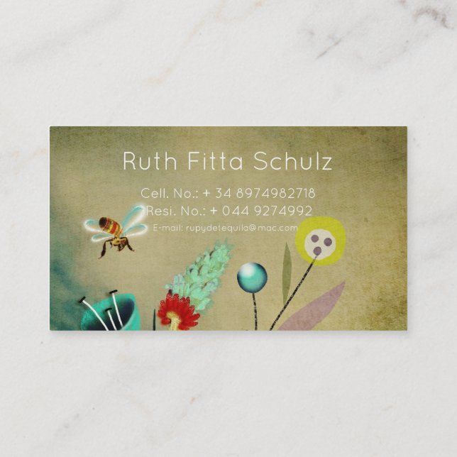 Visitenkarten einzigartig visitenkarte (Rückseite)