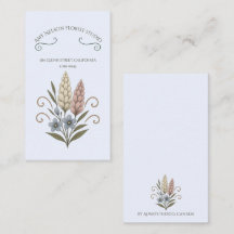 Visitenkarten, floral und elegant.