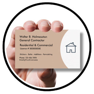 Visitenkarten für Bauunternehmer Visitenkarte