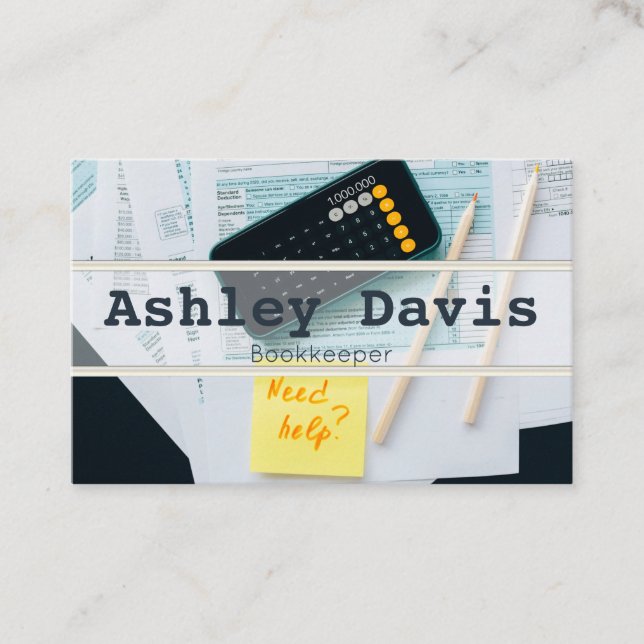 Visitenkarten für Buchhalter Visitenkarte (Vorderseite)