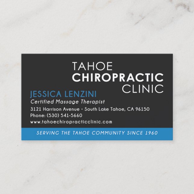 Visitenkarten für Chiropraktoren - Custom JL Visitenkarte (Vorderseite)
