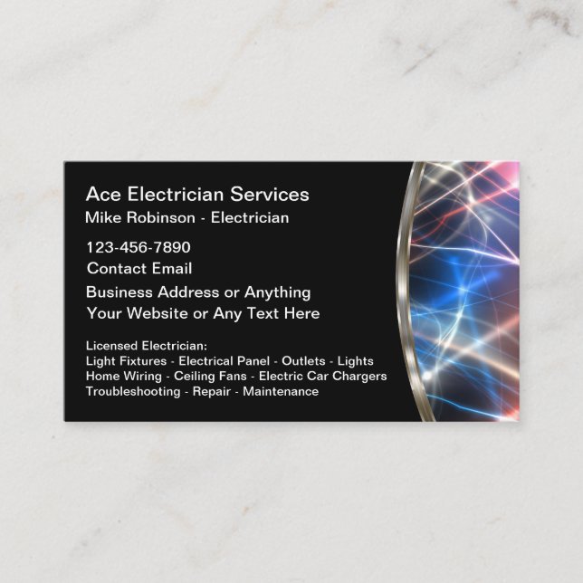 Visitenkarten für coole Elektro- und Technologie Visitenkarte (Vorderseite)