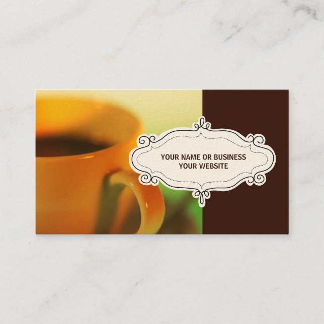 Visitenkarten für den Coffee Shop {Brown} Visitenkarte (Vorderseite)