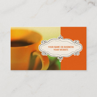Visitenkarten für den Coffee Shop {Orange} Visitenkarte