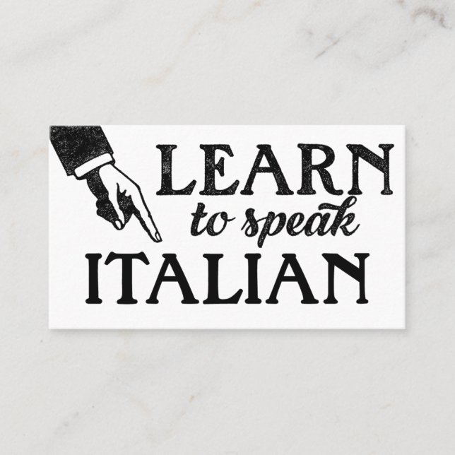 Visitenkarten für den Italienischen Sprachunterric Visitenkarte (Vorderseite)