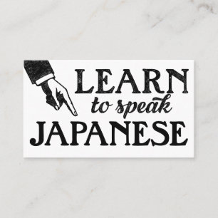 Visitenkarten für den japanischen Sprachunterricht Visitenkarte