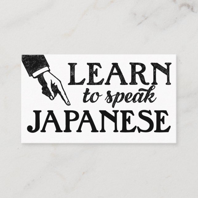 Visitenkarten für den japanischen Sprachunterricht Visitenkarte (Vorderseite)