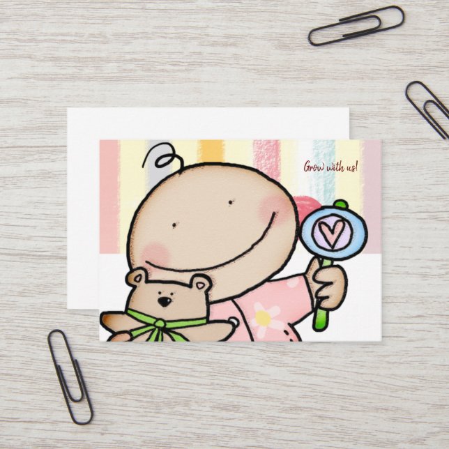 Visitenkarten für den Tagesservice Visitenkarte (Vorderseite/Rückseite Beispiel)