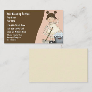 Visitenkarten für die Hausreinigung Visitenkarte