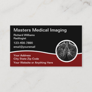 Visitenkarten für die medizinische Radiologie Visitenkarte