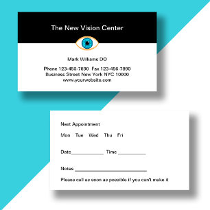 Visitenkarten für Eye Care Doctor Visitenkarte
