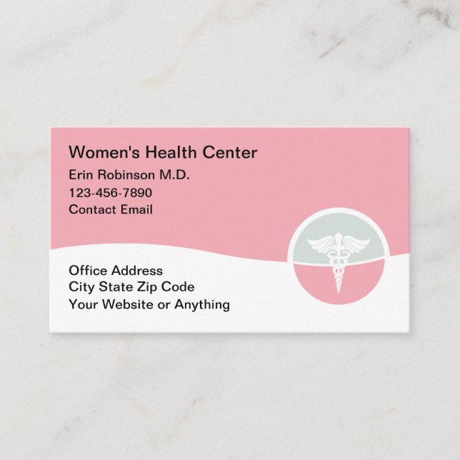 Visitenkarten für Frauen im Gesundheitswesen Visitenkarte (Vorderseite)