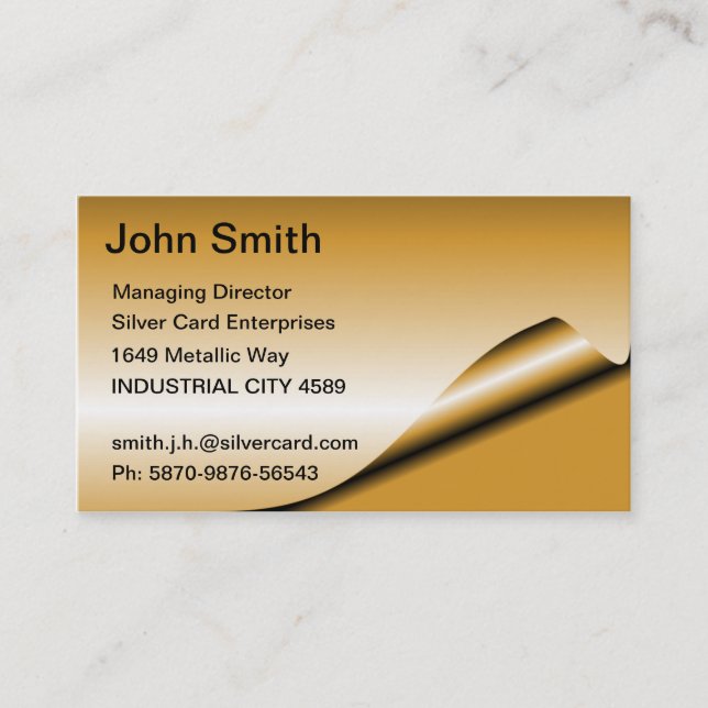 Visitenkarten für Gold Foil Visitenkarte (Vorderseite)