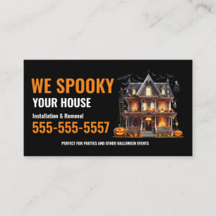 Visitenkarten für Halloween-Dekorationsinstallatio Visitenkarte