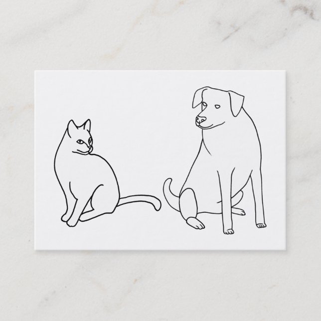 Visitenkarten für Katzen und Hunde Visitenkarte (Vorderseite)