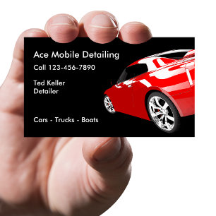 Visitenkarten für mobiles Autodetailing Visitenkarte