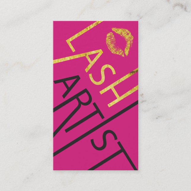 Visitenkarten für muffige Makeup- und Lash-Künstle Visitenkarte (Vorderseite)