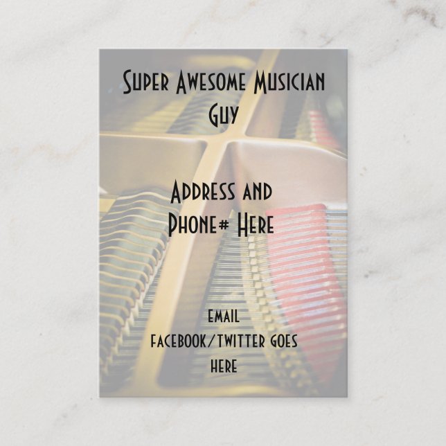Visitenkarten für Musiker Visitenkarte (Vorderseite)