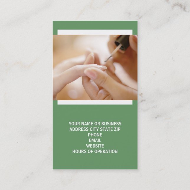 Visitenkarten für Nageltechniker Visitenkarte (Vorderseite)