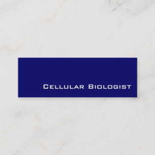 Visitenkarten für Navy Weiß Cellular Biologe Mini Visitenkarte