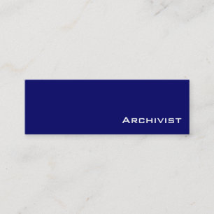 Visitenkarten für Navy White Archivare Mini Visitenkarte