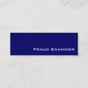 Visitenkarten für Navy White Fraud Examiner Mini Visitenkarte