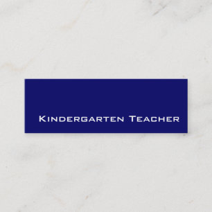 Visitenkarten für Navy-White-Kindergarten-Lehrer Mini Visitenkarte