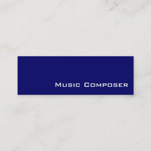 Visitenkarten für Navy-White-Music-Komponisten Mini Visitenkarte