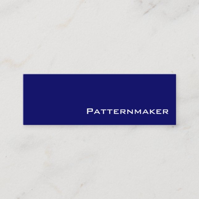 Visitenkarten für Navy White Patternmaker Mini Visitenkarte (Vorderseite)