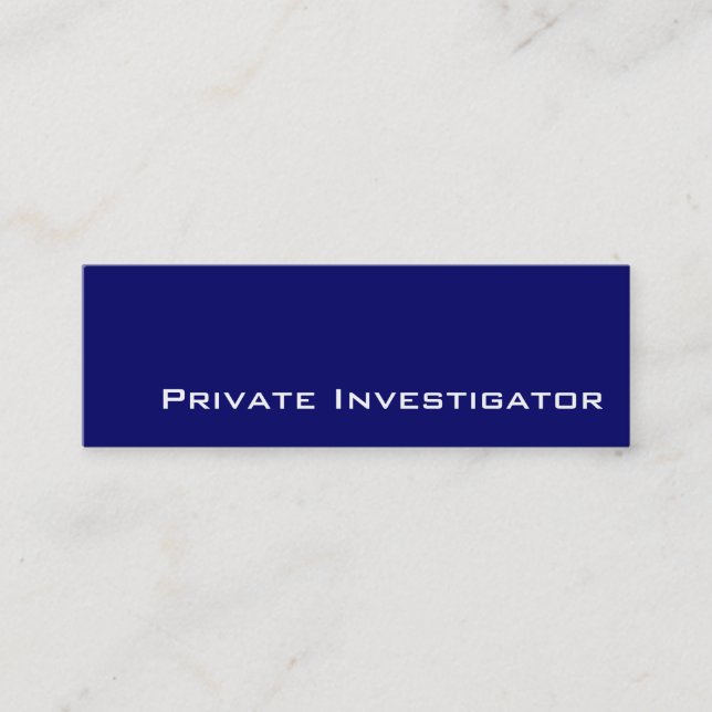 Visitenkarten für Navy-White-Private-Investigators Mini Visitenkarte (Vorderseite)