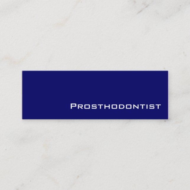 Visitenkarten für Navy-White-Prosthodontist Mini Visitenkarte (Vorderseite)