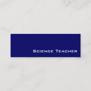 Visitenkarten für Navy White Science Teacher Mini Visitenkarte