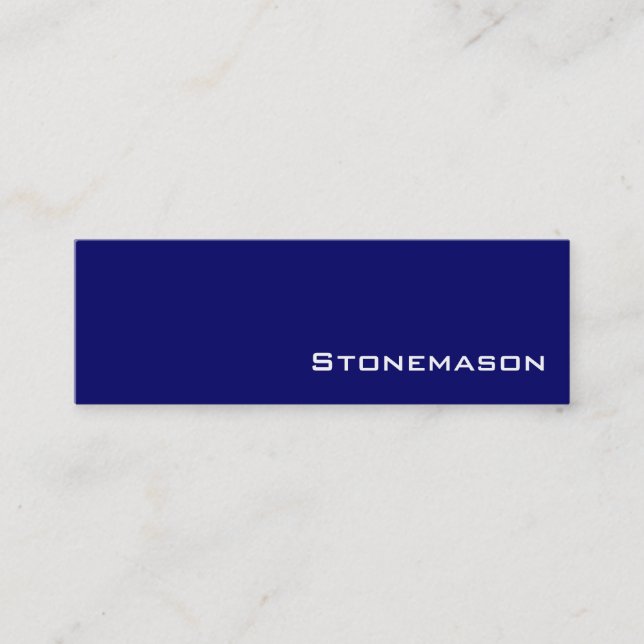 Visitenkarten für Navy White Stonemason Mini Visitenkarte (Vorderseite)