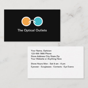 Visitenkarten für Optiker im Optikfachgeschäft Visitenkarte