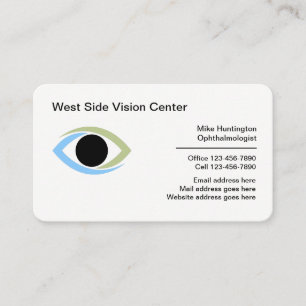 Visitenkarten für Optometristen zur Augenpflege Visitenkarte