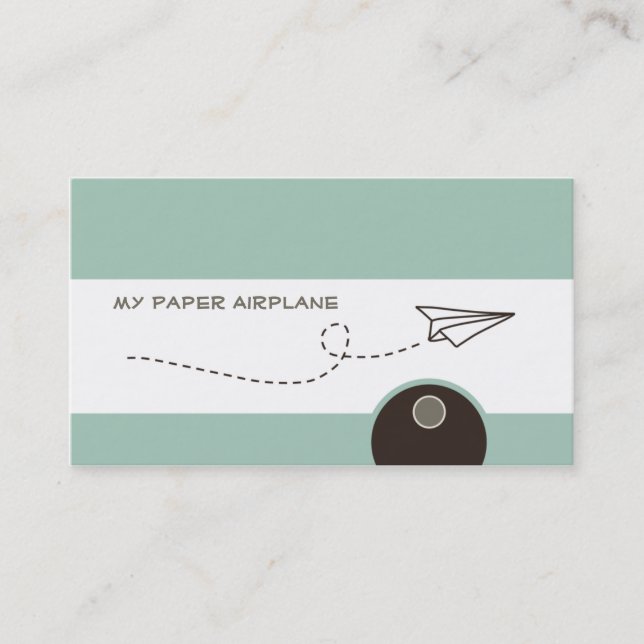 Visitenkarten für Papierflugzeuge Visitenkarte (Vorderseite)